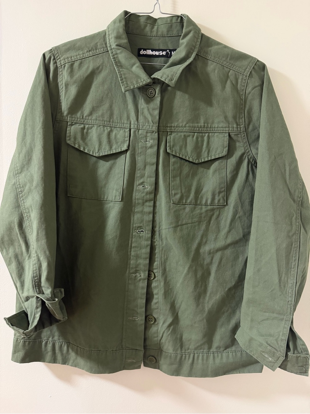 Dollhouse Olive Green Embroidered Utility Jacket with Birds - Picture 2 of 3
